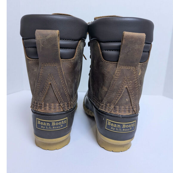 L.L. Bean Gore-Tex Dark Brown Primaloft Liner Leather Duck Rain Boots Women 6M - Picture 4 of 16